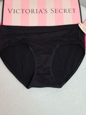Y2K Victoria's Secret Fabulous Satin Hiphugger Panty Size M Black